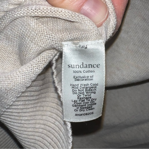 Sundance Oatmeal Embroidered Long Sleeve Button Up Boho Cardigan Sweater XXL - Picture 8 of 12